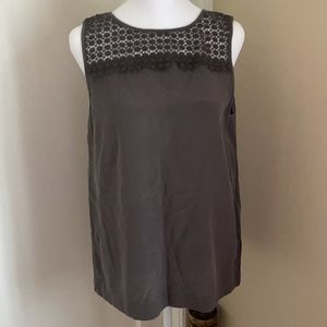 The White Company Mocha sleeveless silk tank